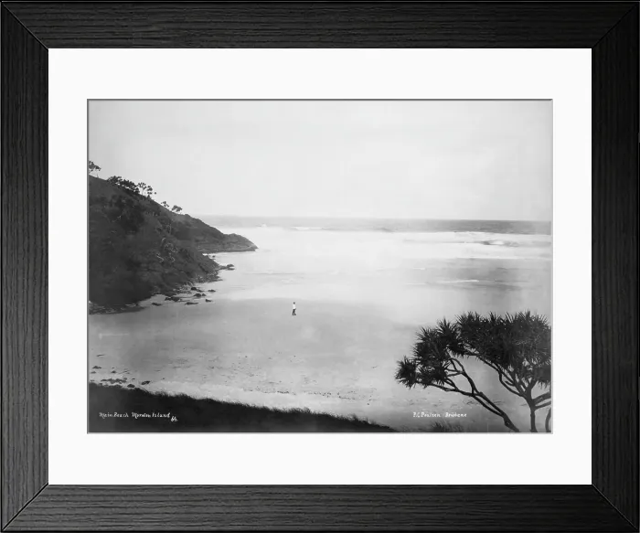 Framed Print : View of Main Beach, Mulgumpin, (Moreton Island), 1894. Creator: Poul C Poulsen Framed Print : View of Main Beach, Mulgumpin, (Moreton Island), 1894. Creator: Poul C Poulsen