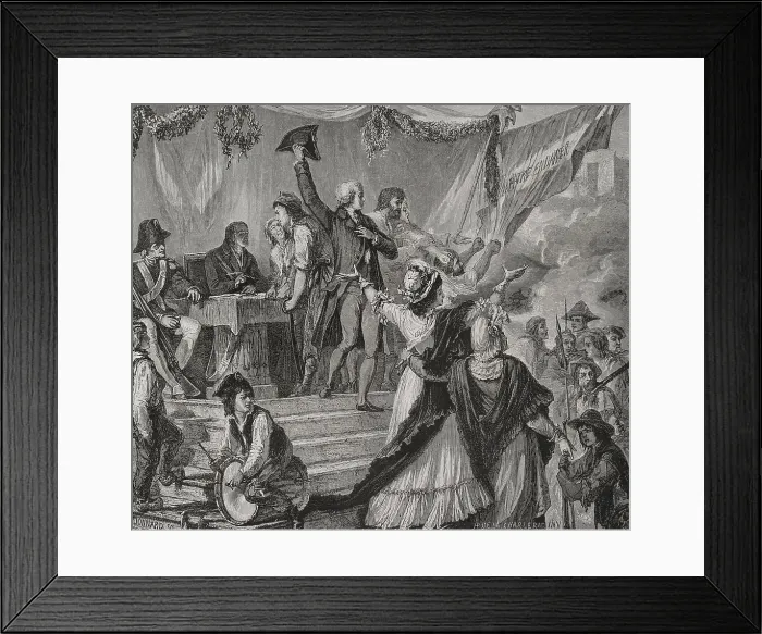 Framed Print : French Revolution: Enlistment of volunteers, 1876. Creators: Hippolyte de la Charlerie, Jonnard Framed Print : French Revolution: Enlistment of volunteers, 1876. Creators: Hippolyte de la Charlerie, Jonnard