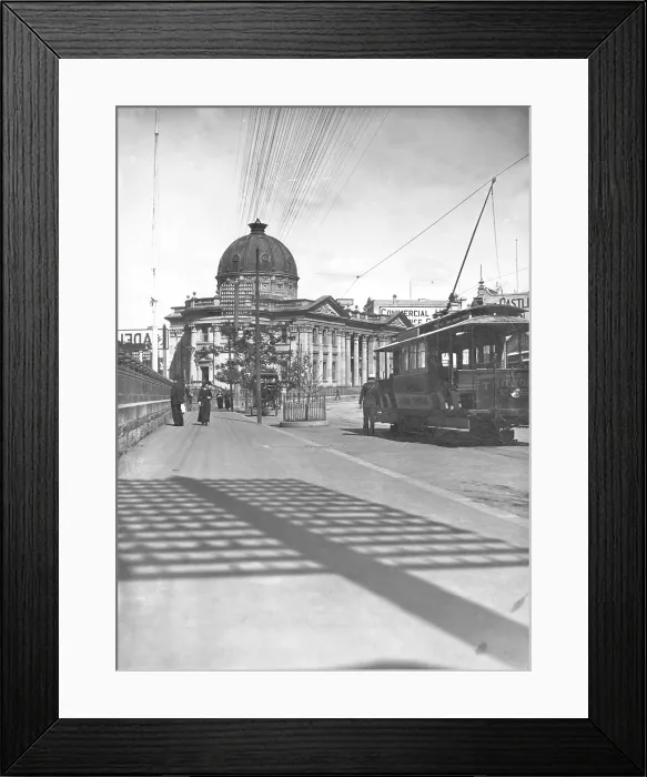 Framed Print : Street scene out the front of Customs House, Brisbane, Queensland, 1905 Framed Print : Street scene out the front of Customs House, Brisbane, Queensland, 1905
