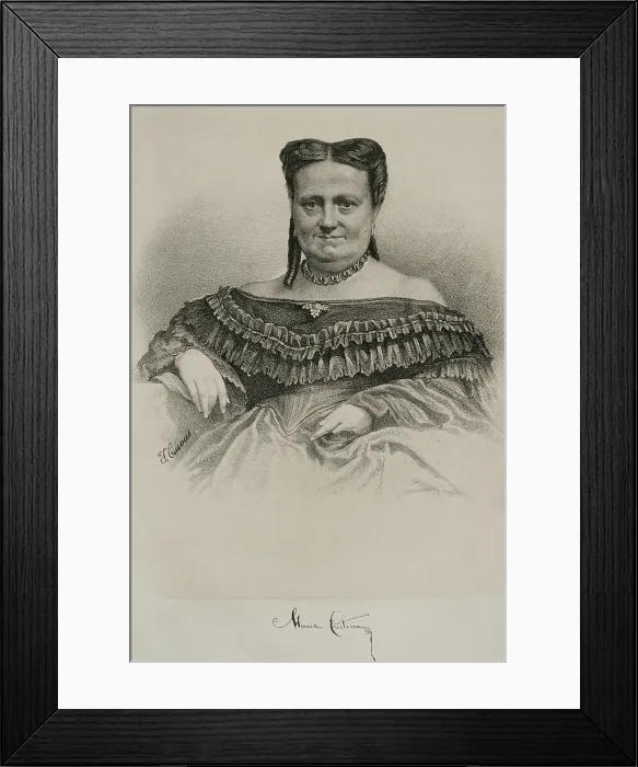 Framed Print : Maria Cristina de Borbon of the Two Sicilies (1806-1878), Queen of Spain, 1869. Creator: Jose Cuevas Framed Print : Maria Cristina de Borbon of the Two Sicilies (1806-1878), Queen of Spain, 1869. Creator: Jose Cuevas