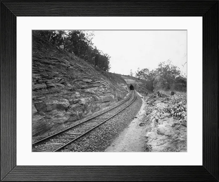 Framed Print : Toowoomba Range tunnel near Ballard's Camp, c1894. Creator: Poul C Poulsen. Toowoomba Range tunnel near Ballard's Camp, c1894. Creator: Poul C Poulsen Framed Print : Toowoomba Range tunnel near Ballard's Camp, c1894. Creator: Poul C Poulsen. Toowoomba Range tunnel near Ballard's Camp, c1894. Creator: Poul C Poulsen