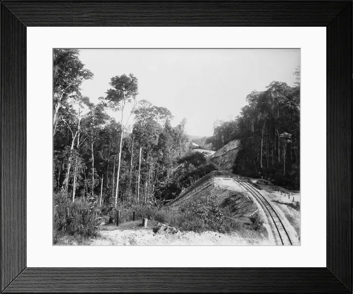 Framed Print : Toowoomba Range New Track, c1894. Creator: Poul C Poulsen Framed Print : Toowoomba Range New Track, c1894. Creator: Poul C Poulsen