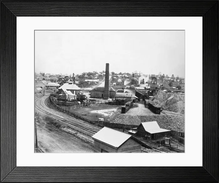 Framed Print : Gympie Phoenix Prospector mine, 1894. Creator: Poul C Poulsen Framed Print : Gympie Phoenix Prospector mine, 1894. Creator: Poul C Poulsen