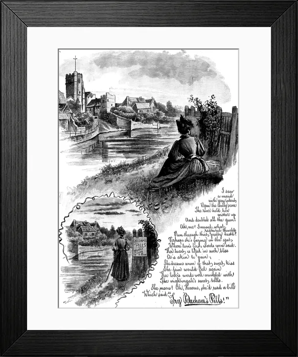 Framed Print : Advertisement for Beecham's Pills, 1890. Creator: Unknown Framed Print : Advertisement for Beecham's Pills, 1890. Creator: Unknown