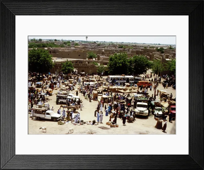 Framed Print : Market at Djenne, Mali, 1990. Creator: Amanda Waite Framed Print : Market at Djenne, Mali, 1990. Creator: Amanda Waite