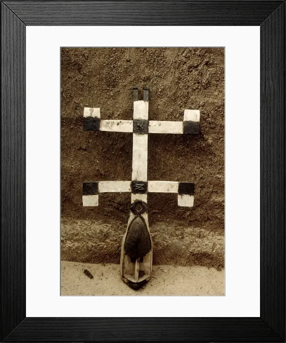 Framed Print : Wooden mask, Pays Dogon, Mali, 1990. Creator: Amanda Waite Framed Print : Wooden mask, Pays Dogon, Mali, 1990. Creator: Amanda Waite