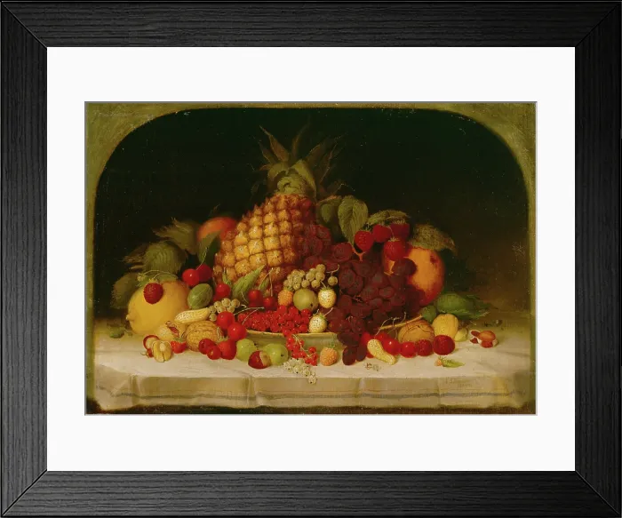 Framed Print : Fruit Piece, 1849. Creator: Robert Seldon Duncanson Framed Print : Fruit Piece, 1849. Creator: Robert Seldon Duncanson