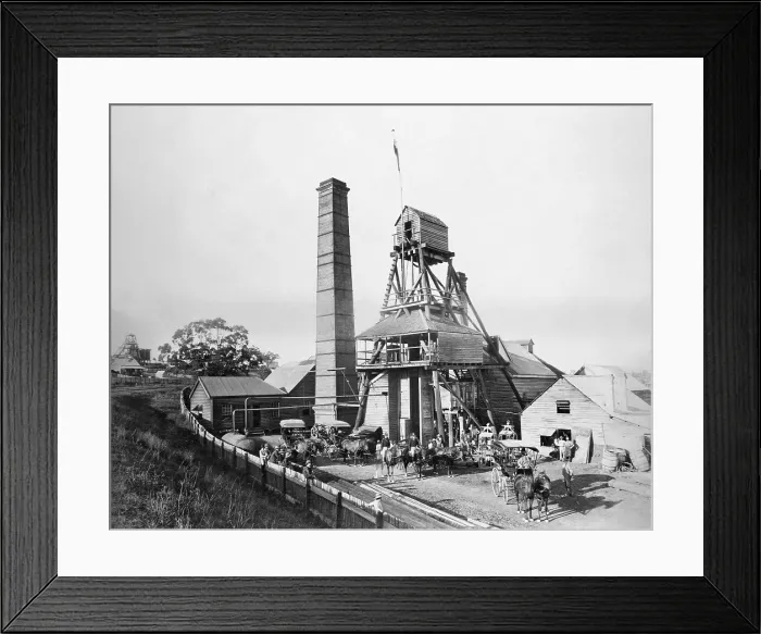 Framed Print : North Phoenix's No.1. mine, Gympie, Queensland, 1894. Creator: Poul C Poulsen Framed Print : North Phoenix's No.1. mine, Gympie, Queensland, 1894. Creator: Poul C Poulsen