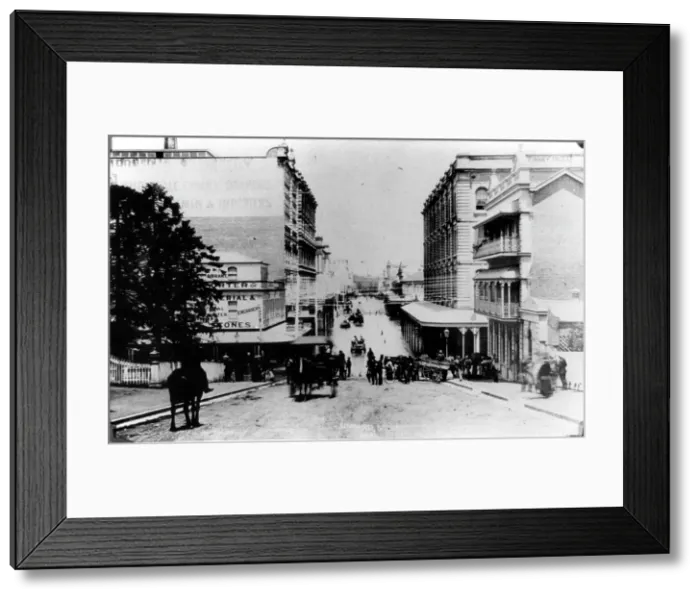 Framed Print : Edward Street in Brisbane, 1893. Creator: Unknown Framed Print : Edward Street in Brisbane, 1893. Creator: Unknown
