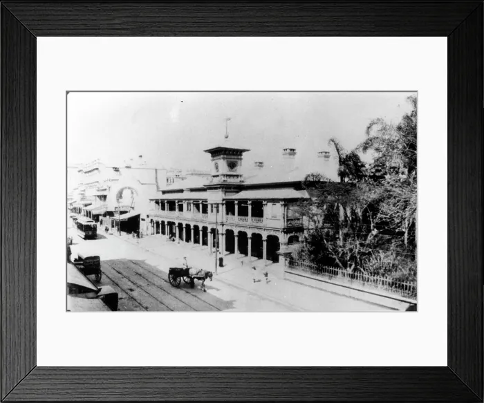 Framed Print : George Street, Brisbane, c1897. Creator: Unknown Framed Print : George Street, Brisbane, c1897. Creator: Unknown