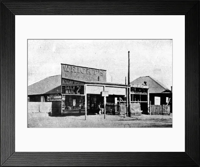 Framed Print : Wrights Newsagency in Albion, c1902. Creator: Unknown Framed Print : Wrights Newsagency in Albion, c1902. Creator: Unknown