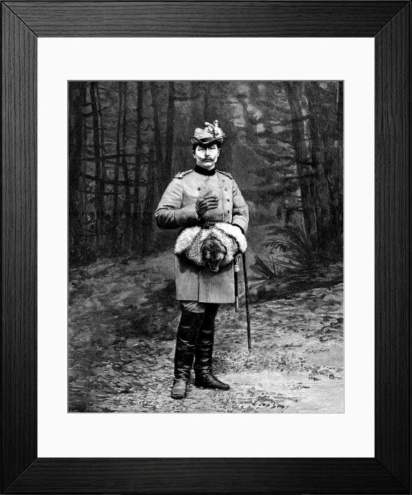 Framed Print : His Imperial Majesty the German Emperor in hunting costume, 1895. Creator: P Naumann Framed Print : His Imperial Majesty the German Emperor in hunting costume, 1895. Creator: P Naumann