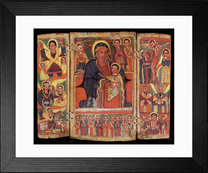Framed Print : Triptych: Icon of the Virgin Mary, late 17th century. Creator: Unknown Framed Print : Triptych: Icon of the Virgin Mary, late 17th century. Creator: Unknown