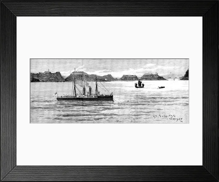 Framed Print : The War in Eastern Asia: approach to the Chinese naval arsenal at Port Arthur... 1894, (1895). Creator: HC Seppings Wright Framed Print : The War in Eastern Asia: approach to the Chinese naval arsenal at Port Arthur... 1894, (1895). Creator: HC Seppings Wright