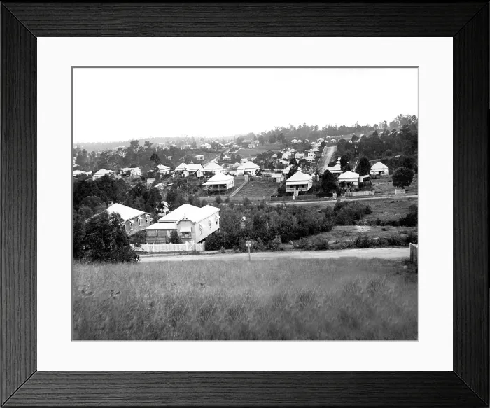 Framed Print : Looking over Toowong from Musgrave Street, 1905. Creator: Ernest Melville Framed Print : Looking over Toowong from Musgrave Street, 1905. Creator: Ernest Melville