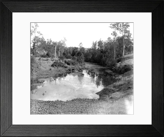 Framed Print : Moggill Creek near Brisbane, 1905. Creator: Ernest Melville Framed Print : Moggill Creek near Brisbane, 1905. Creator: Ernest Melville