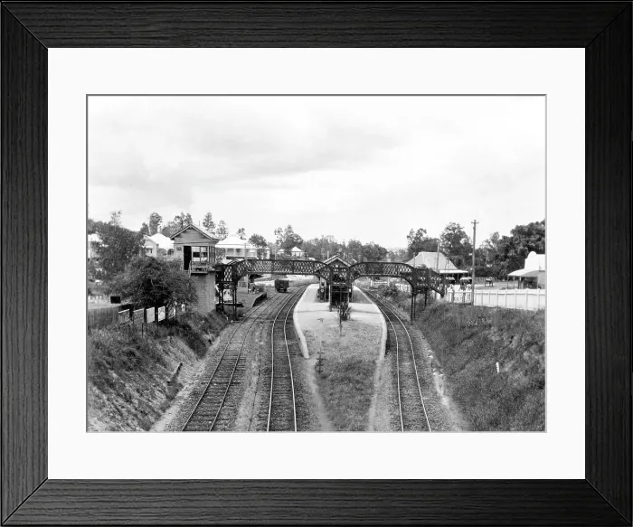 Framed Print : Railway Station Toowong, Brisbane, Queensland, 1905. Creator: Ernest Melville Framed Print : Railway Station Toowong, Brisbane, Queensland, 1905. Creator: Ernest Melville