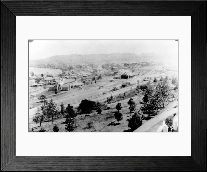 Framed Print : Roma Street Railway Yards, c1880s. Creator: Unknown Framed Print : Roma Street Railway Yards, c1880s. Creator: Unknown