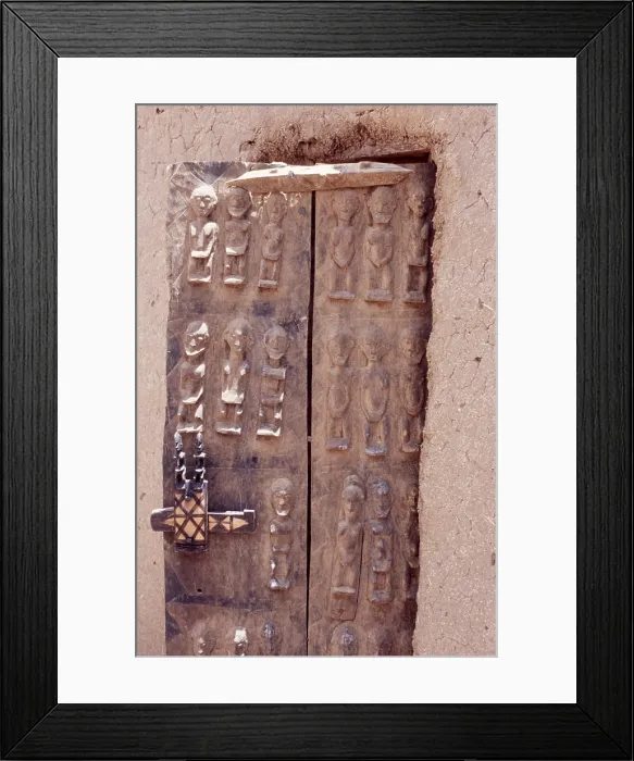 Framed Print : Carved wooden door, Pays Dogon, Mali, 1990. Creator: Amanda Waite Framed Print : Carved wooden door, Pays Dogon, Mali, 1990. Creator: Amanda Waite