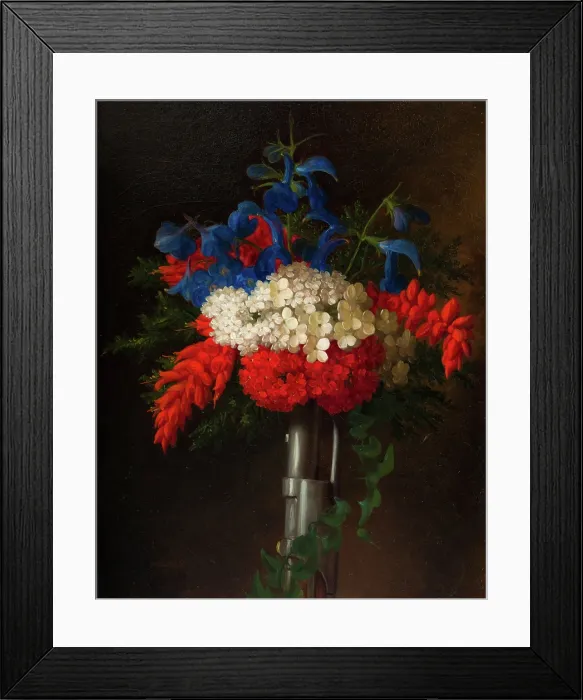 Framed Print : Patriotic Bouquet, 1861. Creator: George Henry Hall Framed Print : Patriotic Bouquet, 1861. Creator: George Henry Hall