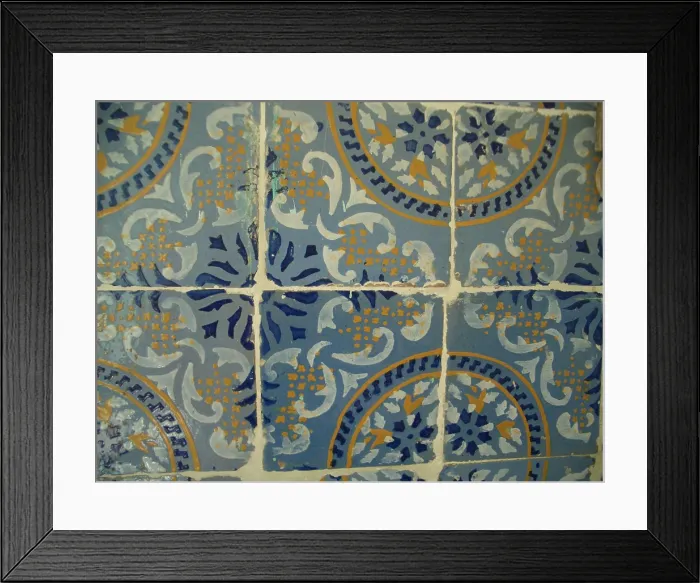 Framed Print : Decorated tiles, Dar Essid Museum, Sousse, Tunisia, 2009. Creator: Amanda Waite Framed Print : Decorated tiles, Dar Essid Museum, Sousse, Tunisia, 2009. Creator: Amanda Waite