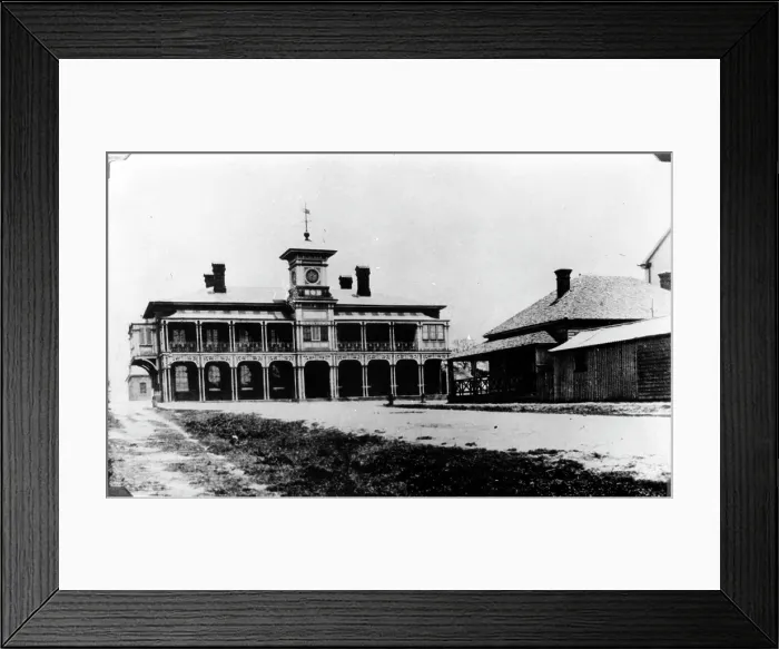 Framed Print : Lands Office, Brisbane, c1869. Creator: Unknown Framed Print : Lands Office, Brisbane, c1869. Creator: Unknown