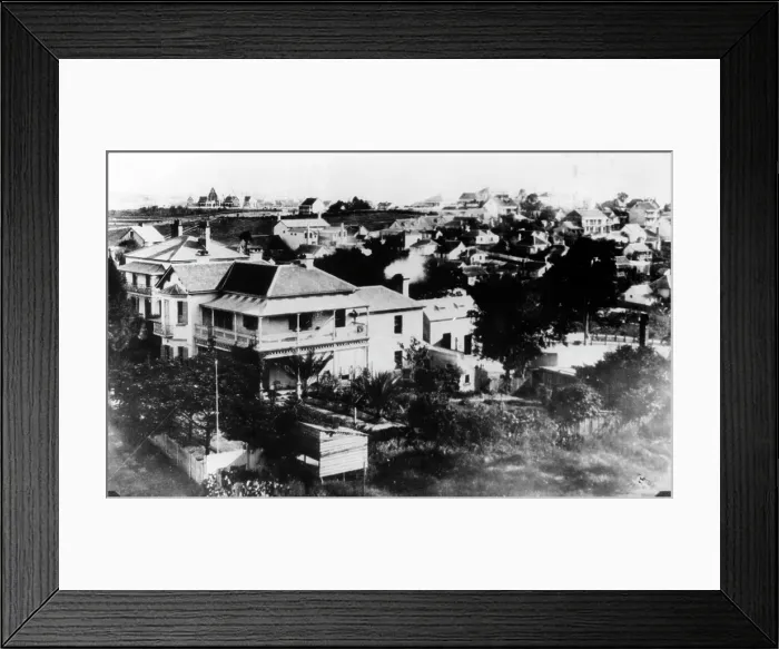 Framed Print : View from observatory toward Brisbane Grammar School, c1882. Creator: Unknown Framed Print : View from observatory toward Brisbane Grammar School, c1882. Creator: Unknown