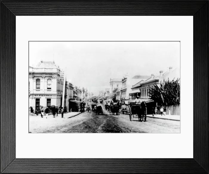 Framed Print : View of Queen Street, Brisbane, c1888. Creator: Unknown Framed Print : View of Queen Street, Brisbane, c1888. Creator: Unknown