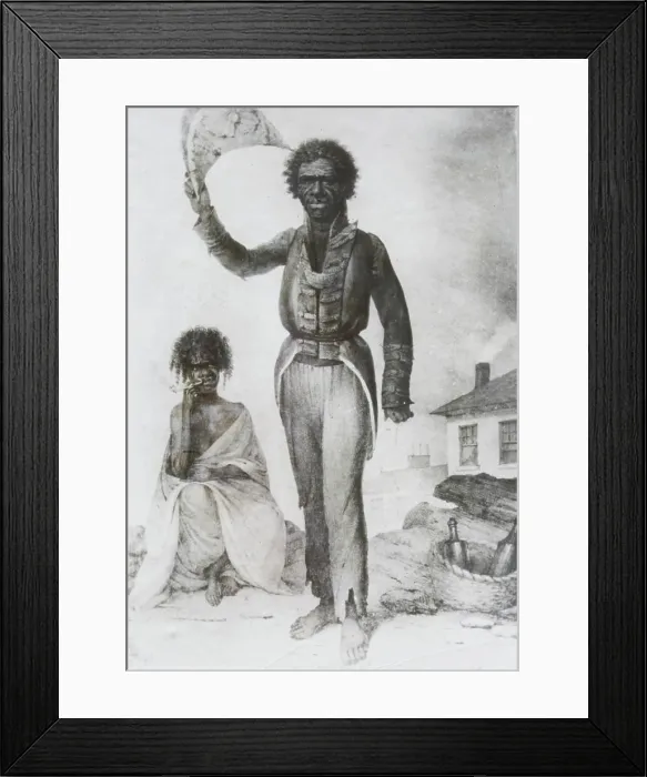 Framed Print : Bungaree, Native Chief of New South Wales, 1830. Creators: Unknown, Augustus Earle Framed Print : Bungaree, Native Chief of New South Wales, 1830. Creators: Unknown, Augustus Earle