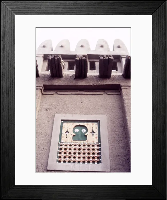 Framed Print : Lattice window, Djenne, Mali, 1989. Creator: Amanda Waite Framed Print : Lattice window, Djenne, Mali, 1989. Creator: Amanda Waite