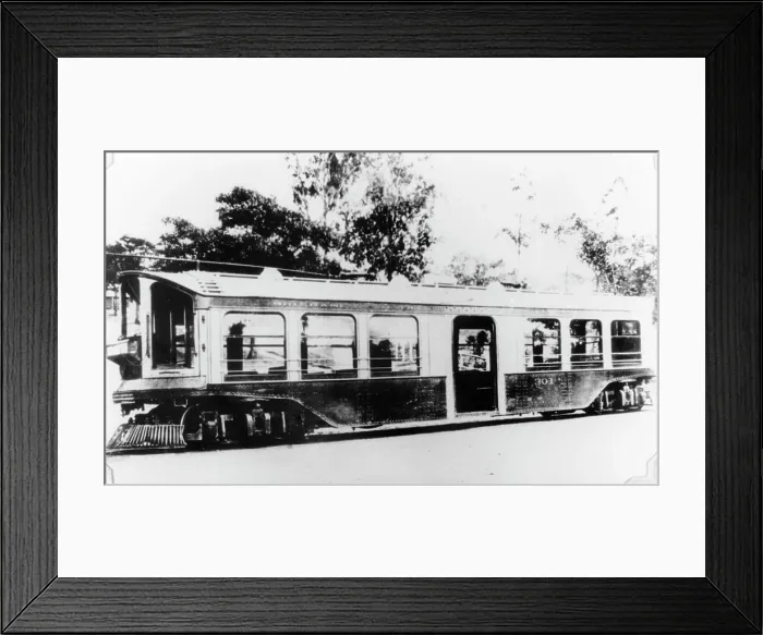 Framed Print : Electric tram, c1900s. Creator: Unknown Framed Print : Electric tram, c1900s. Creator: Unknown