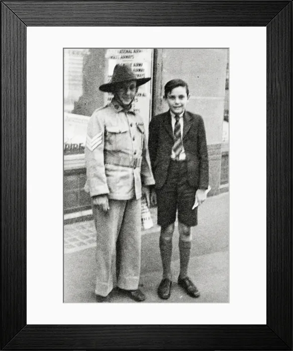 Framed Print : Bernard Laurence Barney Nugent and son Ken, 1943. Creator: Murphy. Bernard Laurence Barney Nugent and son Ken, 1943. Creator: Murphy Framed Print : Bernard Laurence Barney Nugent and son Ken, 1943. Creator: Murphy. Bernard Laurence Barney Nugent and son Ken, 1943. Creator: Murphy