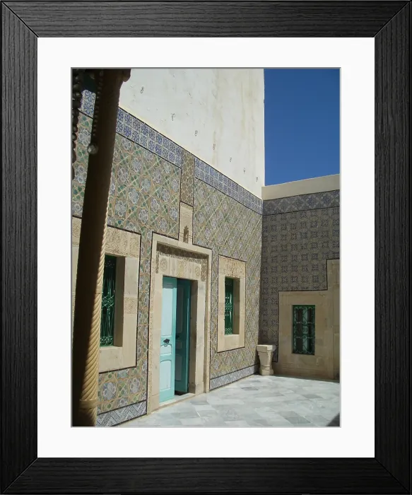 Framed Print : Tiled courtyard, Dar Essid Museum, Sousse, Tunisia, 2009. Creator: Amanda Waite Framed Print : Tiled courtyard, Dar Essid Museum, Sousse, Tunisia, 2009. Creator: Amanda Waite