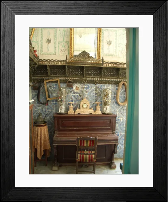Framed Print : Interior with piano, Dar Essid Museum, Sousse, Tunisia, 2009. Creator: Amanda Waite Framed Print : Interior with piano, Dar Essid Museum, Sousse, Tunisia, 2009. Creator: Amanda Waite