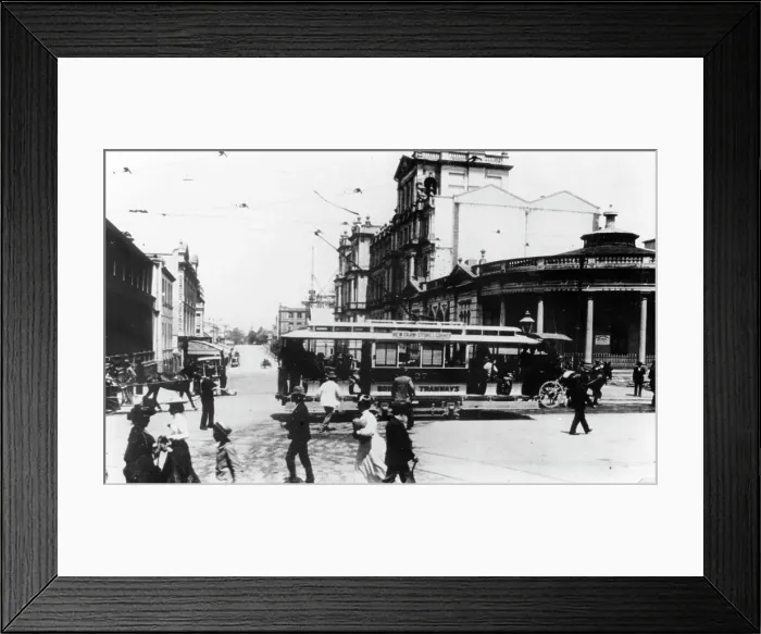 Framed Print : Electric tram, c1900s. Creator: Unknown Framed Print : Electric tram, c1900s. Creator: Unknown
