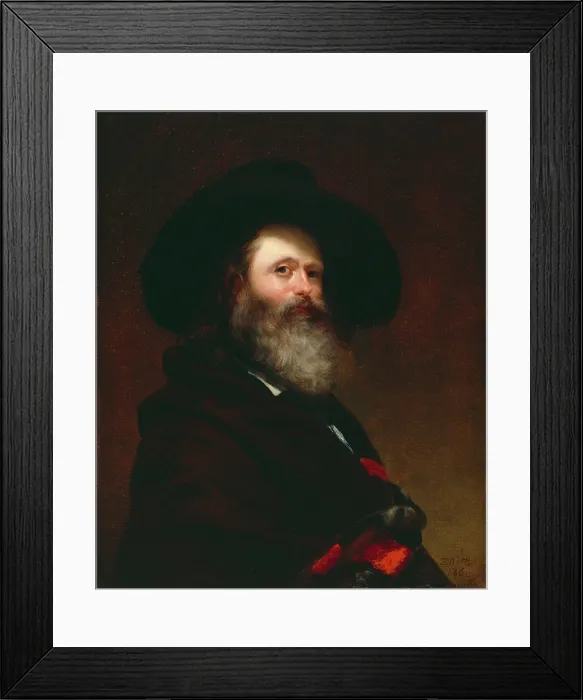 Framed Print : Self Portrait, 1860. Creator: Charles Loring Elliott Framed Print : Self Portrait, 1860. Creator: Charles Loring Elliott