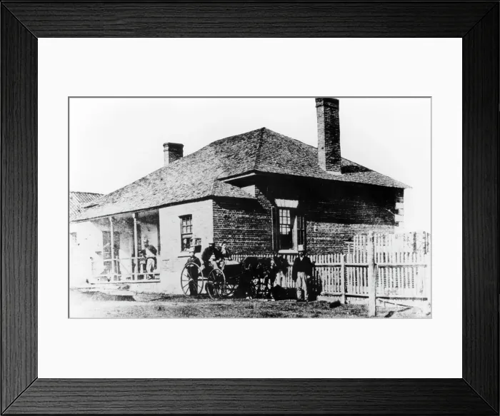 Framed Print : Brisbane General Hospital, George Street, Brisbane, 1865. Creator: Unknown