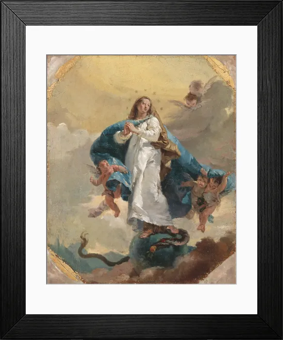 Framed Print : The Immaculate Conception, between 1733 and 1736. Creators: Giovanni Battista Tiepolo, Workshop of Giovanni Battista Tiepolo Framed Print : The Immaculate Conception, between 1733 and 1736. Creators: Giovanni Battista Tiepolo, Workshop of Giovanni Battista Tiepolo
