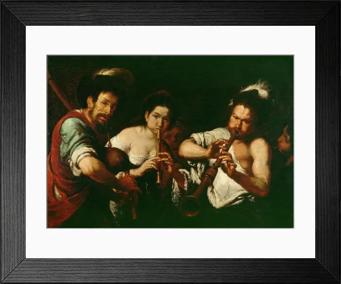 Framed Print : Street Musicians, c1630. Creator: Bernardo Strozzi Framed Print : Street Musicians, c1630. Creator: Bernardo Strozzi