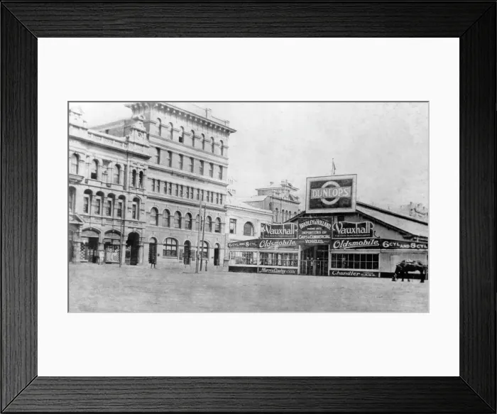 Framed Print : Bradley and Holland (importers of cars and commercial vehicles... Brisbane, Queensland, 1909. Creator: Unknown) Framed Print : Bradley and Holland (importers of cars and commercial vehicles... Brisbane, Queensland, 1909. Creator: Unknown)