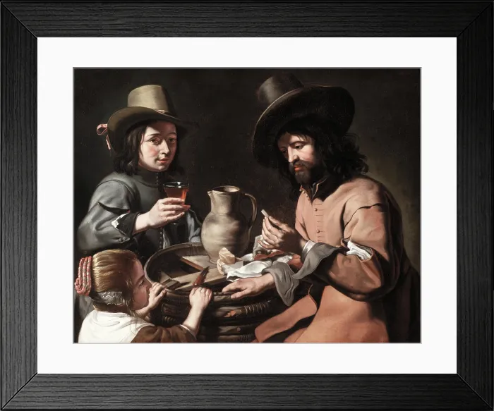 Framed Print : A Peasant Family, c1650. Creator: Master of the Games Framed Print : A Peasant Family, c1650. Creator: Master of the Games