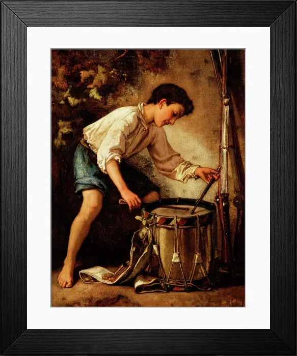 Framed Print : Drummer Boy, 1857. Creator: Thomas Couture Framed Print : Drummer Boy, 1857. Creator: Thomas Couture