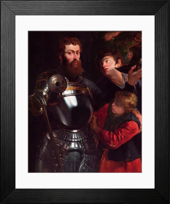 Framed Print : Warrior with Two Pages, c1615. Creator: Peter Paul Rubens Framed Print : Warrior with Two Pages, c1615. Creator: Peter Paul Rubens