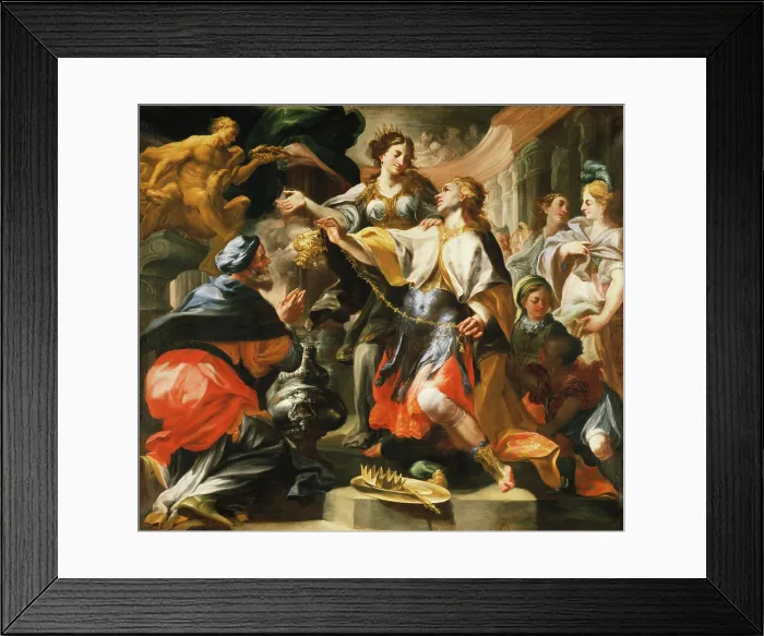 Framed Print : Solomon Worshiping a Pagan God, c.between 1695 and 1700. Creator: Domenico Antonio Vaccaro Framed Print : Solomon Worshiping a Pagan God, c.between 1695 and 1700. Creator: Domenico Antonio Vaccaro