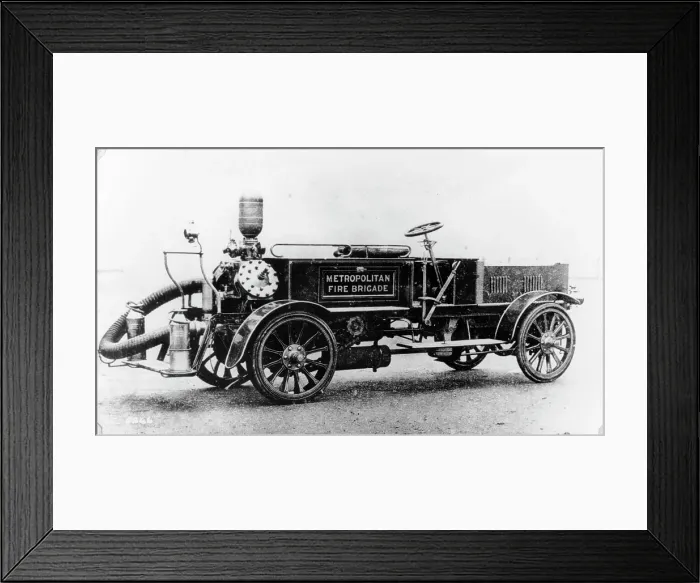 Framed Print : Merryweather chemical fire engine, c1905. Creator: Unknown Framed Print : Merryweather chemical fire engine, c1905. Creator: Unknown