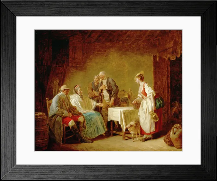 Framed Print : The Shepherdess of the Alps, 1775. Creator: Etienne Aubry Framed Print : The Shepherdess of the Alps, 1775. Creator: Etienne Aubry