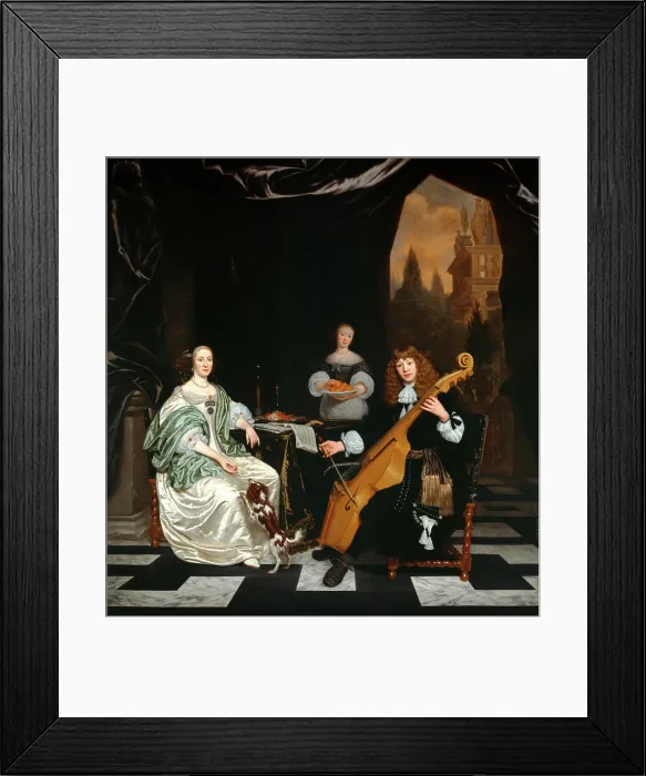 Framed Print : The Sinfonia (Family Portrait), 1671. Creator: Michiel van Musscher Framed Print : The Sinfonia (Family Portrait), 1671. Creator: Michiel van Musscher