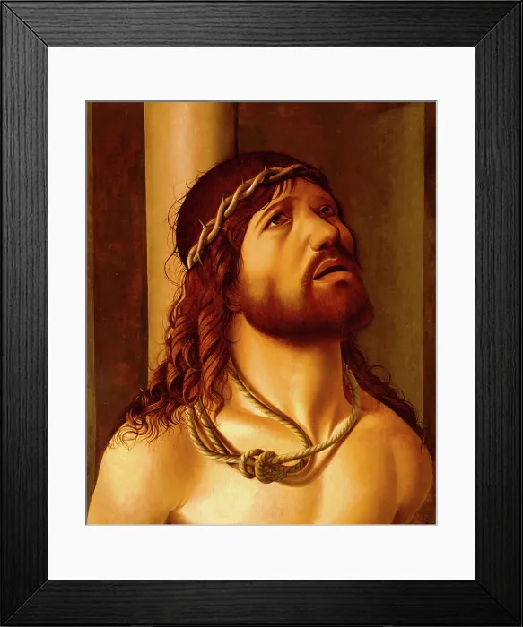 Framed Print : Christ at the Column, early 16th century. Creator: Antonio de Saliba Framed Print : Christ at the Column, early 16th century. Creator: Antonio de Saliba