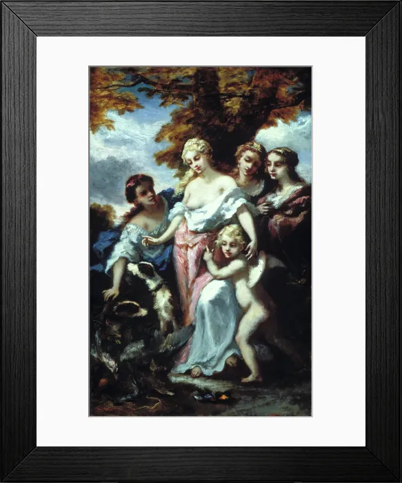 Framed Print : Diana After the Hunt, c1848. Creator: Narcisse Virgile Diaz de la Pena Framed Print : Diana After the Hunt, c1848. Creator: Narcisse Virgile Diaz de la Pena