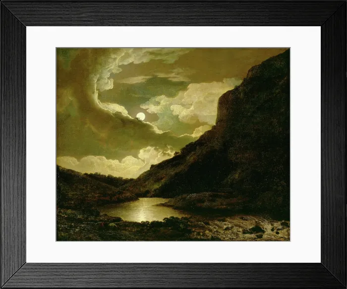 Framed Print : Matlock Tor by Moonlight, between 1778 and 1780. Creator: Joseph Wright of Derby